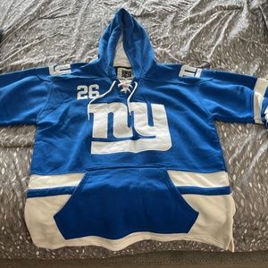Mens New York Giants Saquon Barkley Cotton Jersey Hoodie Size XL